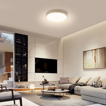 Brilagi - Lámpara de techo LED regulable POOL LED/36W/230V 3000-6000K diámetro 30 cm beige + mando a distancia