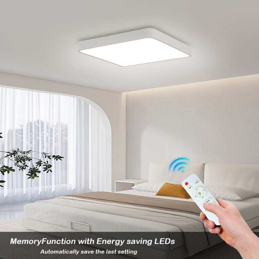 Brilagi - Lámpara de techo LED regulable POOL LED/48W/230V 3000-6000K 50x50 cm blanca + mando a distancia
