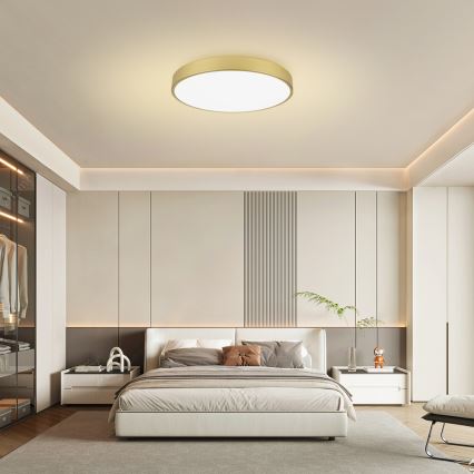 Brilagi - Luminaria de techo LED regulable POOL SMART LED/100W/230V 3000-6000K 80 cm dorado Wi-Fi Tuya + mando a distancia