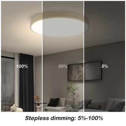 Brilagi - Lámpara de techo LED regulable POOL SMART LED/60W/230V 3000-6000K diámetro 50 cm Wi-Fi Tuya beige + control remoto