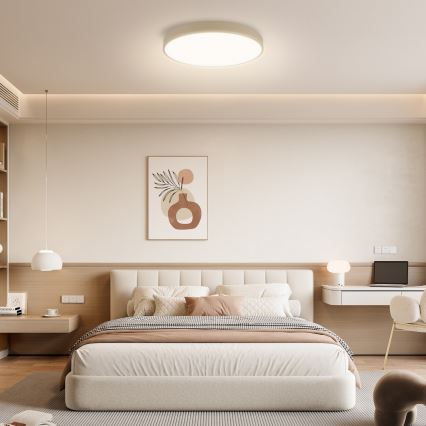 Brilagi - Lámpara de techo LED regulable POOL SMART LED/60W/230V 3000-6000K diámetro 50 cm Wi-Fi Tuya beige + control remoto