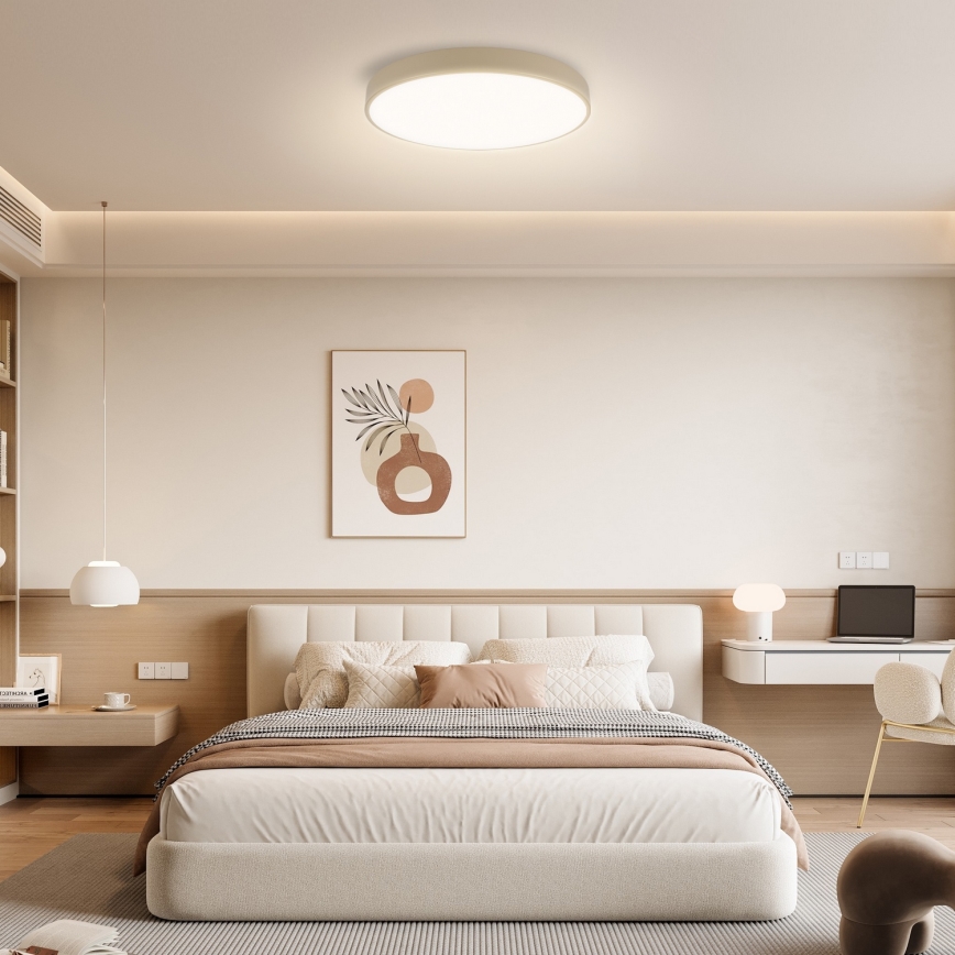 Brilagi - Lámpara de techo LED regulable POOL SMART LED/60W/230V 3000-6000K diámetro 50 cm Wi-Fi Tuya beige + control remoto