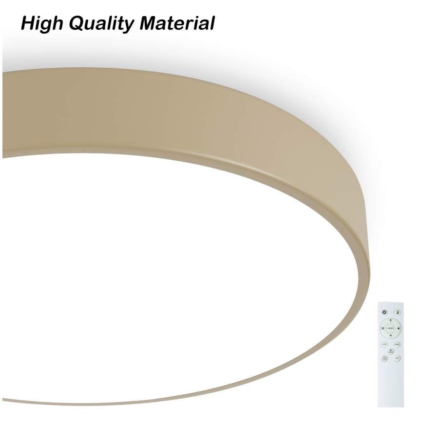 Brilagi - Lámpara de techo LED regulable POOL SMART LED/60W/230V 3000-6000K diámetro 50 cm Wi-Fi Tuya beige + control remoto