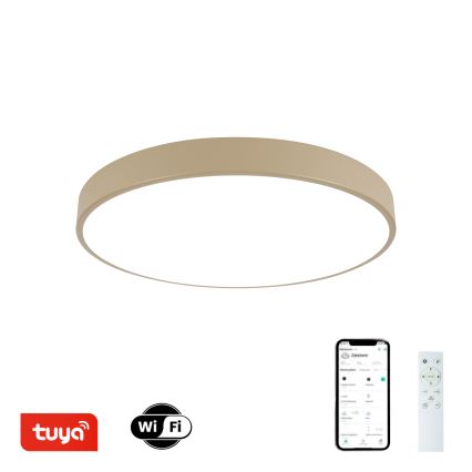 Brilagi - Lámpara de techo LED regulable POOL SMART LED/60W/230V 3000-6000K diámetro 50 cm Wi-Fi Tuya beige + control remoto