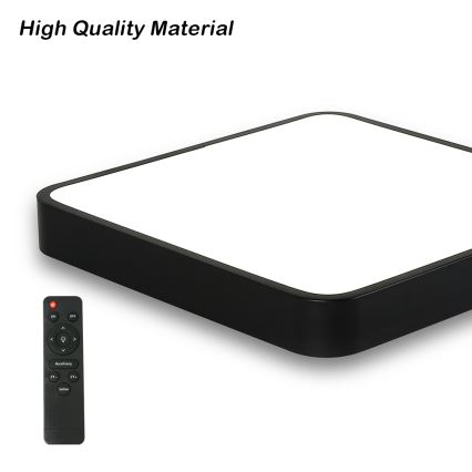 Brilagi - Lámpara de techo LED regulable POOL SQUARE LED/36W/230V 3000-6000K 40x40 cm negra + mando a distancia