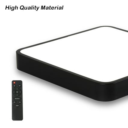 Brilagi - Lámpara de techo LED regulable POOL SQUARE LED/48W/230V 3000-6000K 50x50 cm negra + mando a distancia