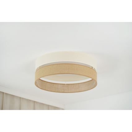 Brilagi - Lámpara de techo LED regulable ROYAL YUTE LED/24W/230V Ø 45 cm 3000/4000/6500K beige/crema + mando a distancia