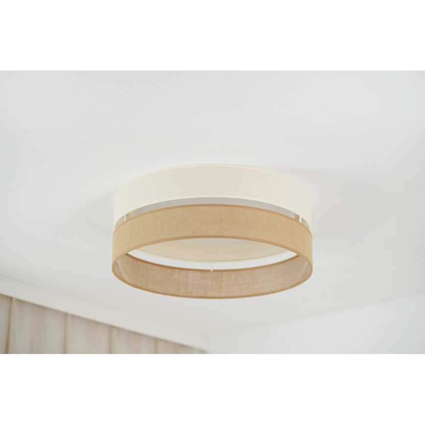 Brilagi - Lámpara de techo LED regulable ROYAL YUTE LED/24W/230V Ø 45 cm 3000/4000/6500K beige/crema + mando a distancia