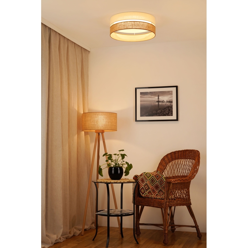 Brilagi - Lámpara de techo LED regulable ROYAL YUTE LED/24W/230V Ø 45 cm 3000/4000/6500K beige/crema + mando a distancia