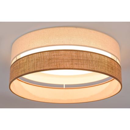 Brilagi - Lámpara de techo LED regulable ROYAL YUTE LED/24W/230V Ø 45 cm 3000/4000/6500K beige/crema + mando a distancia