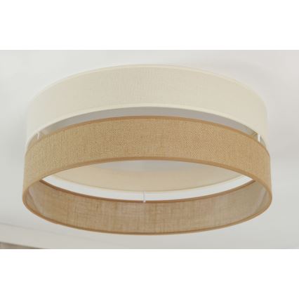 Brilagi - Lámpara de techo LED regulable ROYAL YUTE LED/24W/230V Ø 45 cm 3000/4000/6500K beige/crema + mando a distancia