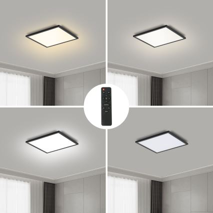 Brilagi - Plafón LED regulable SLIMFRAME LED/25W/230V 30x30 cm 3000-6000K negro + control remoto