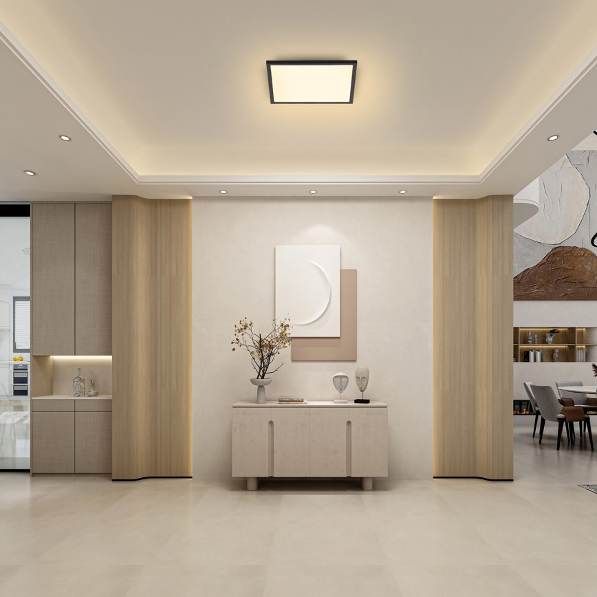 Brilagi - Plafón LED regulable SLIMFRAME LED/25W/230V 30x30 cm 3000-6000K negro + control remoto