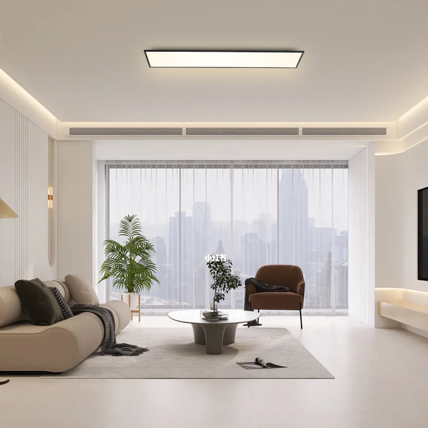 Brilagi - Plafón LED regulable SLIMFRAME LED/58W/230V 120x30 cm 3000-6000K negro + control remoto