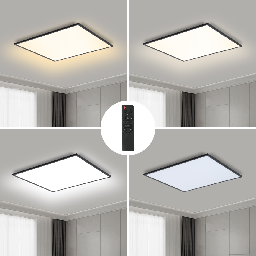 Brilagi - Plafón LED regulable SLIMFRAME LED/58W/230V 60x60 cm 3000-6000K negro + control remoto