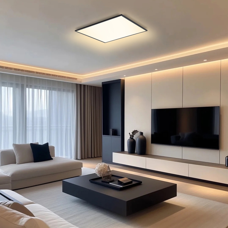 Brilagi - Plafón LED regulable SLIMFRAME LED/58W/230V 60x60 cm 3000-6000K negro + control remoto