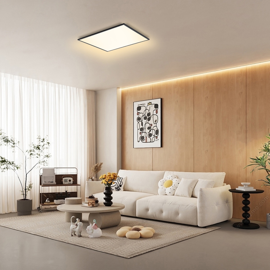 Brilagi - Plafón LED regulable SLIMFRAME LED/58W/230V 60x60 cm 3000-6000K negro + control remoto