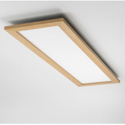 Brilagi - Plafón LED regulable SLIMFRAME WOOD LED/58W/230V 124x34 cm 3000-6000K marrón + control remoto