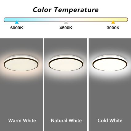 Brilagi - Plafón LED regulable SMART LED/28W/230V 3000-6000K diá. 35 cm Wi-Fi Tuya + control remoto