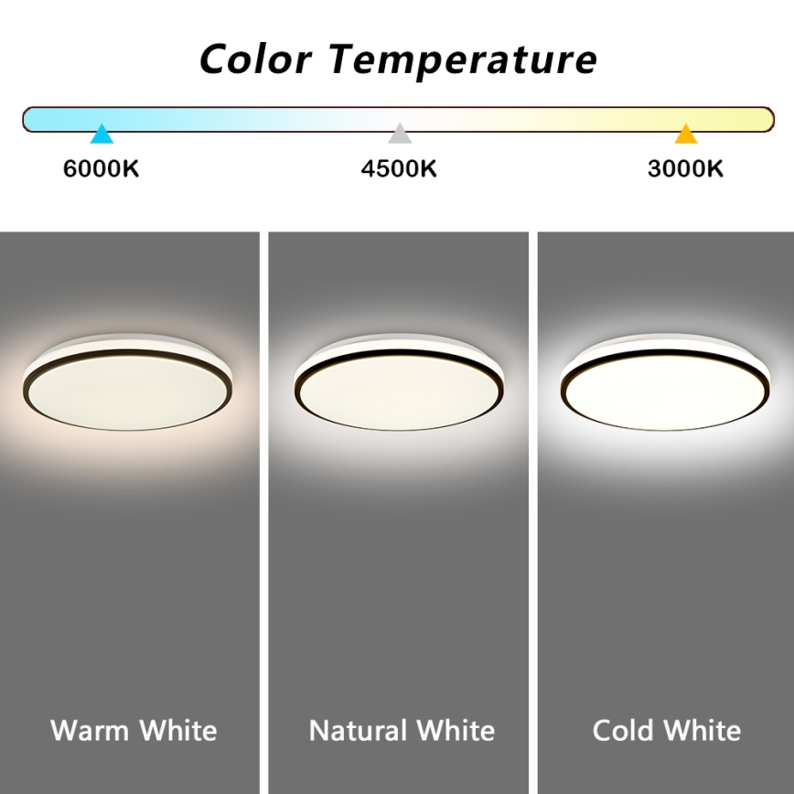 Brilagi - Plafón LED regulable SMART LED/28W/230V 3000-6000K diá. 35 cm Wi-Fi Tuya + control remoto