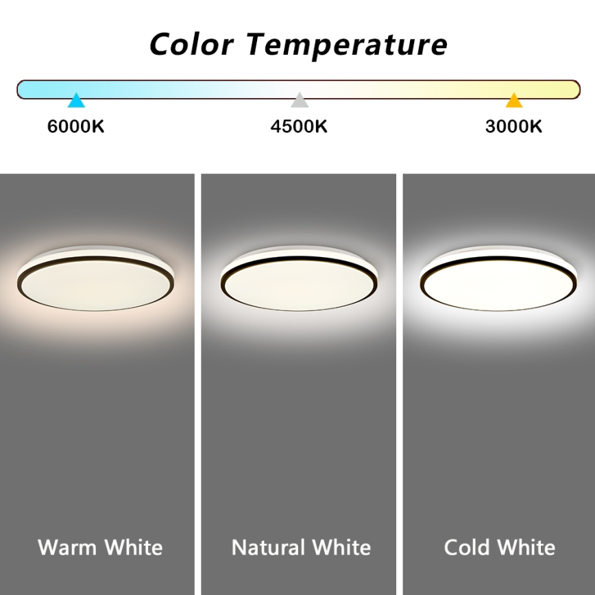 Brilagi - Plafón LED regulable SMART LED/36W/230V 3000-6000K diá. 45 cm Wi-Fi Tuya + control remoto