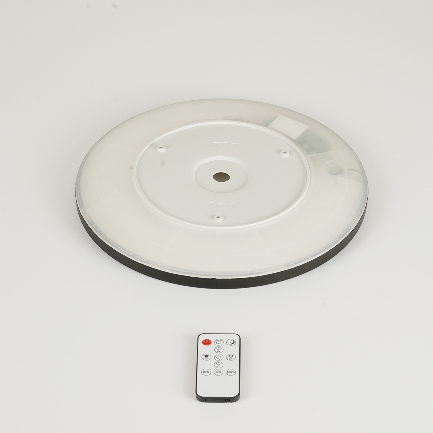 Brilagi - Plafón LED regulable ULTRA SLIM LED/18W/230V 2700-6500K diá. 30 cm negro + control remoto