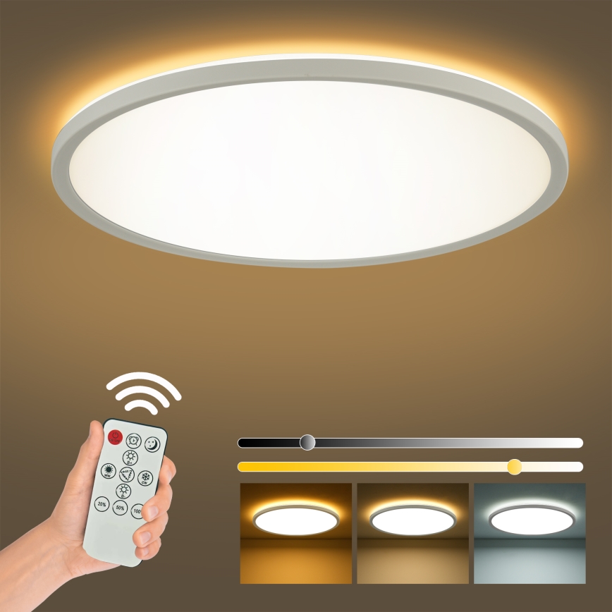 Brilagi - Plafón LED regulable ULTRA SLIM LED/24W/230V 2700-6500K diá. 42 cm blanco + control remoto