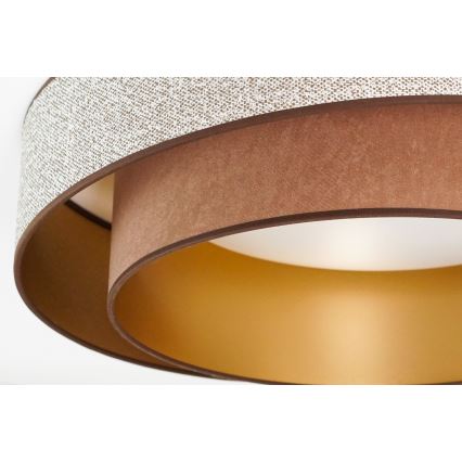 Brilagi - Plafón LED regulable VEGAS SHINE LED/24W/230V diá. 60 cm 3000/4000/6500K marrón + control remoto