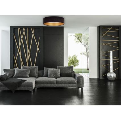 Brilagi - Lámpara de techo LED regulable VELVET SMART LED/24W/230V Ø 45 cm 2700-6500K Wi-Fi Tuya negro/dorado + mando a distancia