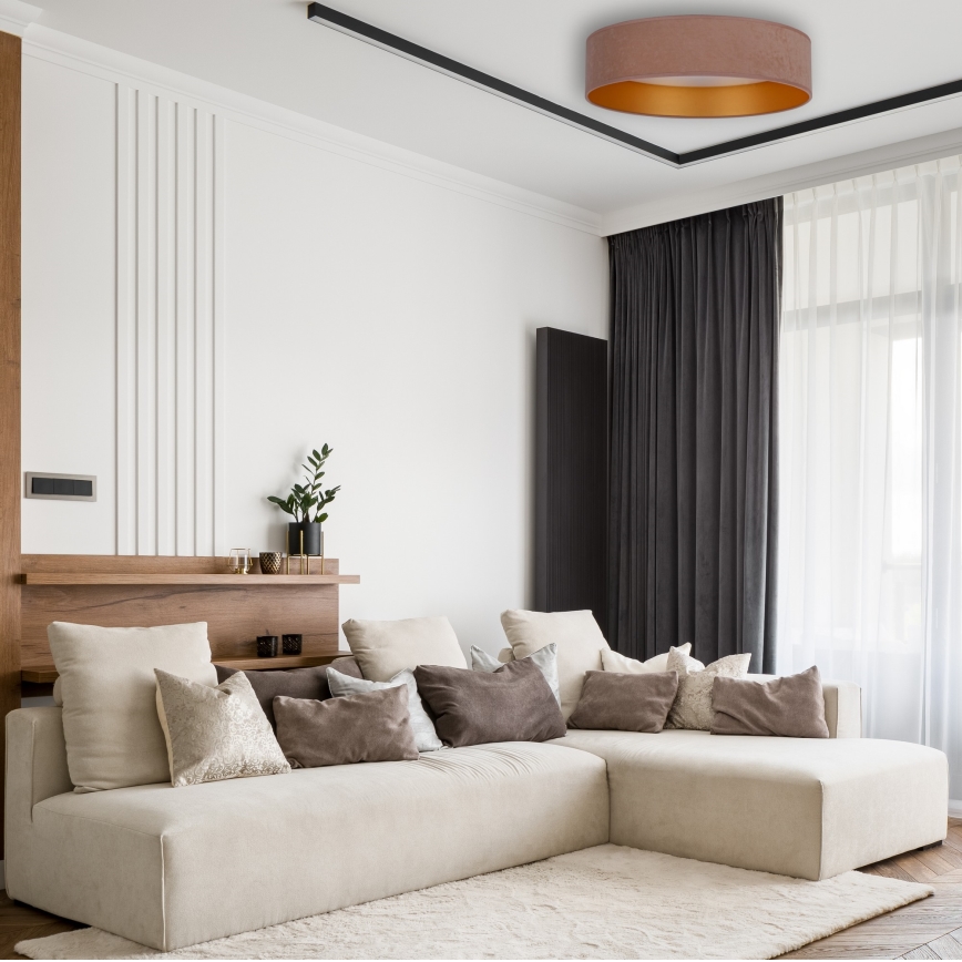 Brilagi - Plafón LED regulable VELVET SMART LED/36W/230V diámetro 55 cm 2700-6500K Wi-Fi Tuya beige/dorado + mando a distancia