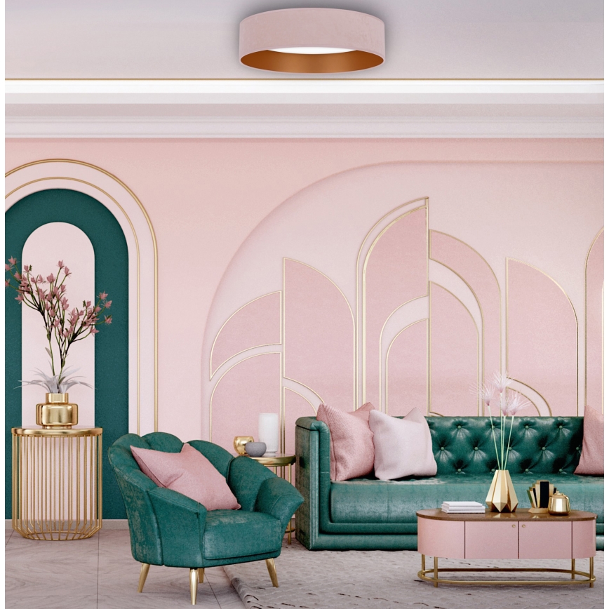 Brilagi - Plafón LED regulable VELVET SMART LED/36W/230V 55 cm 2700-6500K Wi-Fi Tuya rosa/dorado + mando a distancia