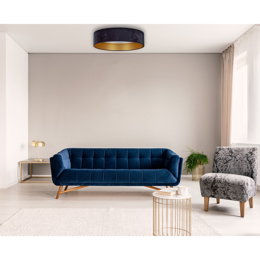 Brilagi - Plafón LED regulable VELVET SMART LED/36W/230V 55 cm 2700-6500K Wi-Fi Tuya azul/dorado + mando a distancia