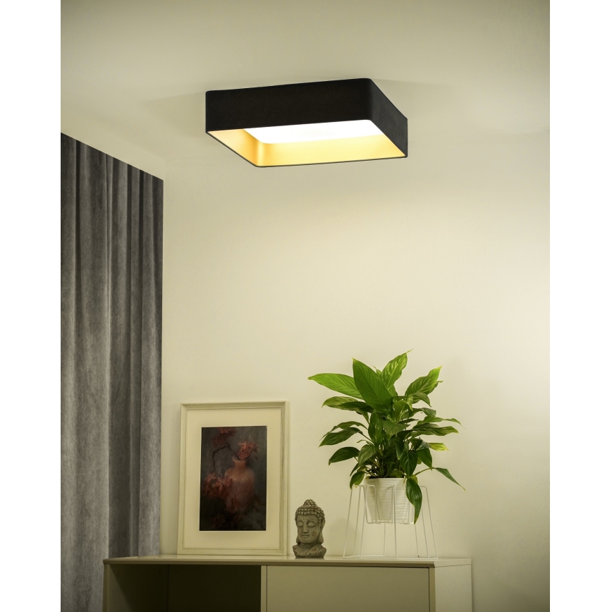 Brilagi - Plafón LED regulable VELVET SQUARE SMART LED/36W/230V 2700-6500K Wi-Fi Tuya + mando a distancia gris