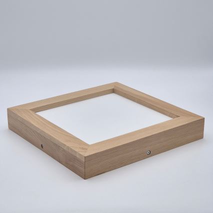 Brilagi - Luz de techo LED regulable para baño WOODY FRAME LED/24W/230V roble 30x30 cm 3000-6000K IP44 + control remoto