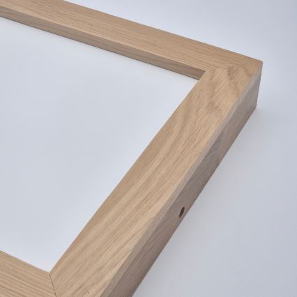 Brilagi - Luz de techo LED regulable para baño WOODY FRAME LED/24W/230V roble 30x30 cm 3000-6000K IP44 + control remoto