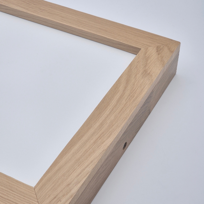 Brilagi - Luz de techo LED regulable para baño WOODY FRAME LED/24W/230V roble 30x30 cm 3000-6000K IP44 + control remoto