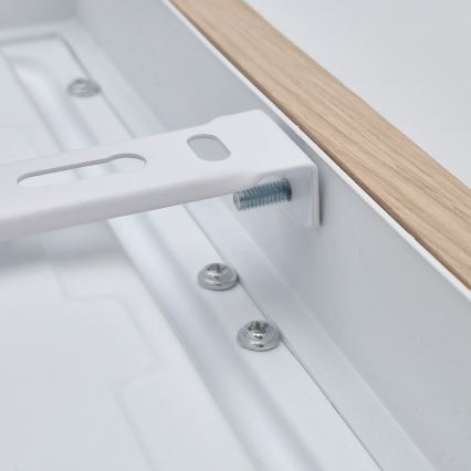 Brilagi - Luz de techo LED regulable para baño WOODY FRAME LED/24W/230V roble 30x30 cm 3000-6000K IP44 + control remoto