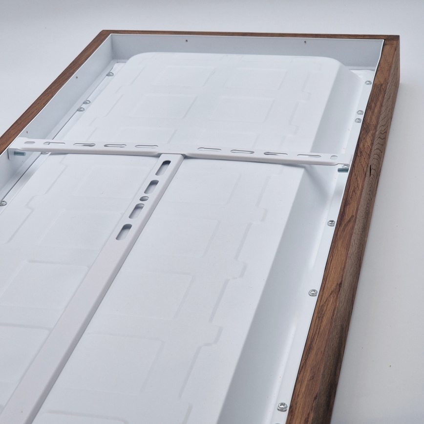 Brilagi - Luz de techo LED regulable para baño WOODY FRAME LED/50W/230V roble cereza 120x30 cm 3000-6000K IP44 + control remoto