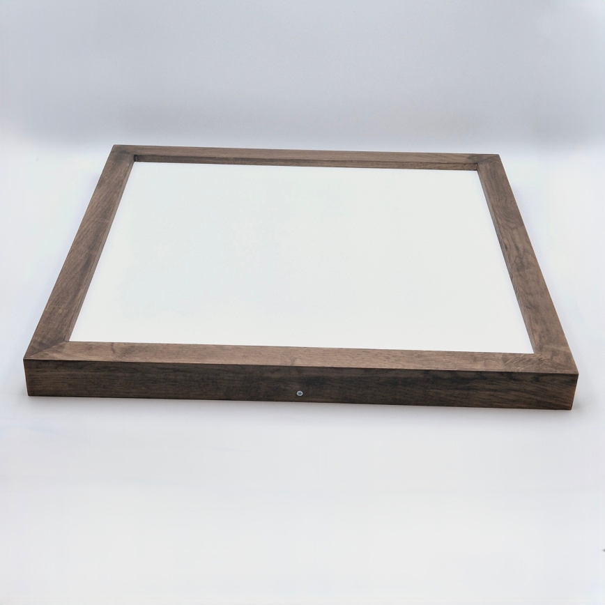 Brilagi - Luz de techo LED regulable para baño WOODY FRAME LED/50W/230V roble 60x60 cm 3000-6000K IP44 + control remoto
