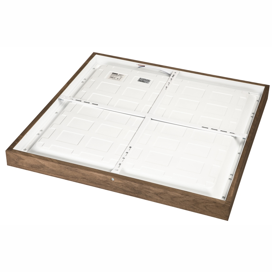 Brilagi - Luz de techo LED regulable para baño WOODY FRAME LED/50W/230V roble 60x60 cm 3000-6000K IP44 + control remoto