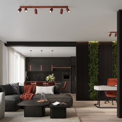 Brilagi - Lámpara LED suspendida por cable CRESTO 1xGU10/10W/230V roja