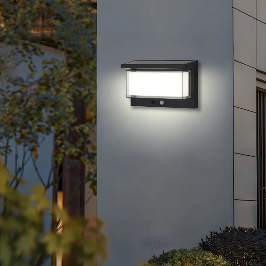 Brilagi - Lámpara solar de pared LED con sensor SUN LUME LED/10W/3,7V 4000 mAh IP44