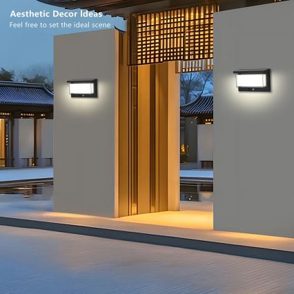 Brilagi - Lámpara solar de pared LED con sensor SUN LUME LED/10W/3,7V 4000 mAh IP44