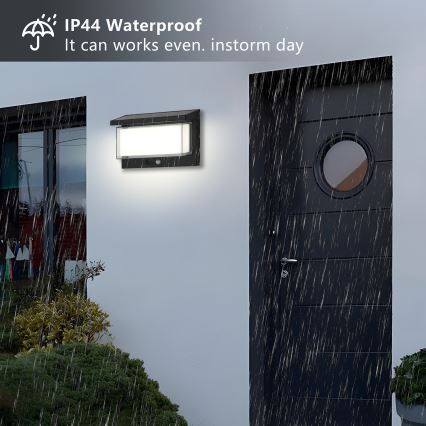 Brilagi - Lámpara solar de pared LED con sensor SUN LUME LED/10W/3,7V 4000 mAh IP44