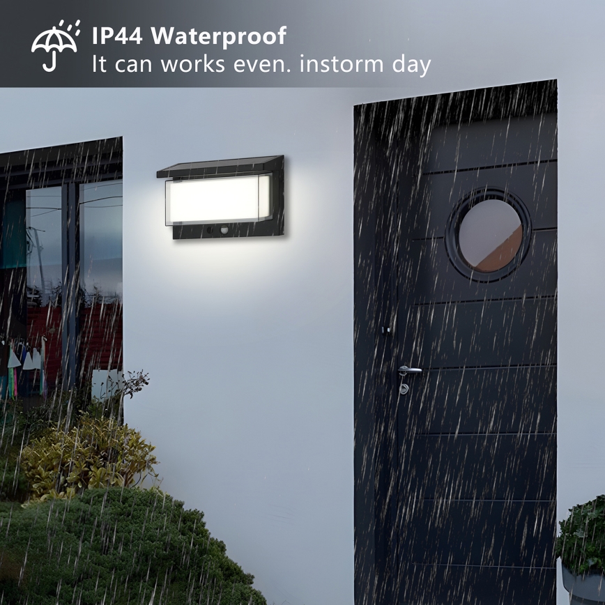 Brilagi - Lámpara solar de pared LED con sensor SUN LUME LED/10W/3,7V 4000 mAh IP44