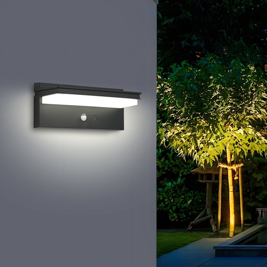 Brilagi - Lámpara solar de pared LED con sensor SUN SENSE LED/10W/3,7V 4000 mAh IP44