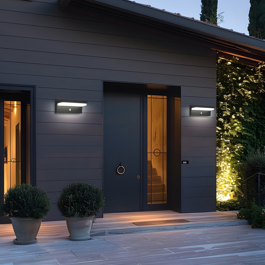 Brilagi - Lámpara solar de pared LED con sensor SUN SENSE LED/10W/3,7V 4000 mAh IP44