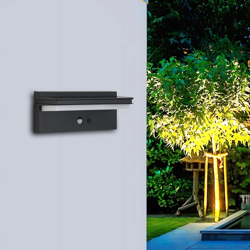 Brilagi - Lámpara solar de pared LED con sensor SUN SENSE LED/10W/3,7V 4000 mAh IP44