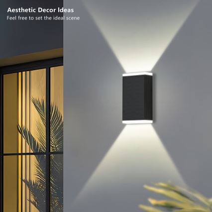 Brilagi - Lámpara de pared solar LED SUN GUARD LED/2W/3,7V 2000 mAh IP45