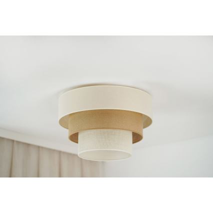 Brilagi - Lámpara de techo DENVER LUNETA 1xE27/15W/230V diámetro 45 cm beige/marrón/crema